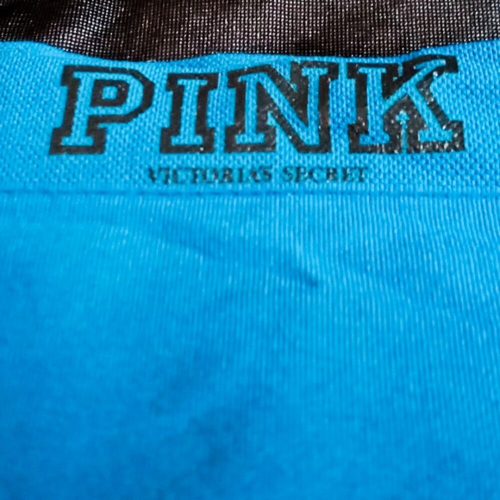 Vintage Cute RARE Victoria's Secret PINK Hipster Turquoise Blue WAKE UP Panties - Picture 8 of 8